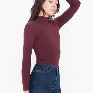 American Apparel Long Sleeve Mock Turtleneck